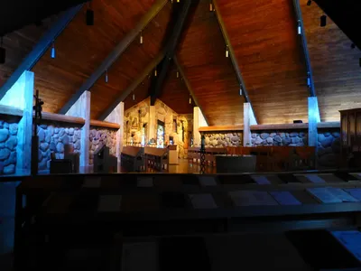 Sanctuary seen from left.