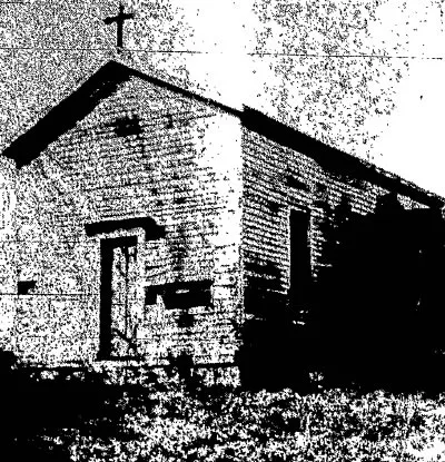 Exterior of church before demolition, 1910-1912. Source: Catholic Courier, Dec. 15, 1967 p3B