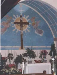 Sanctuary of second church. Source: Parish Website