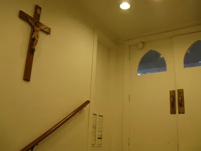 Entrance leading into church.