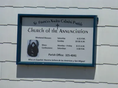 Church sign.