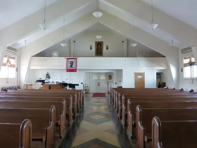 Back of the church.