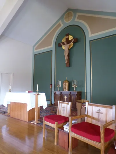 Sanctuary seen from angle.