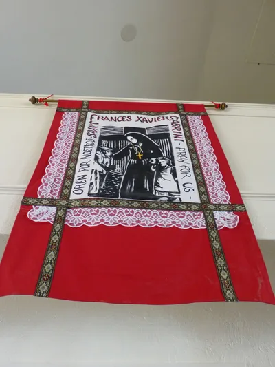 St. Frances Xavier Cabrini banner.