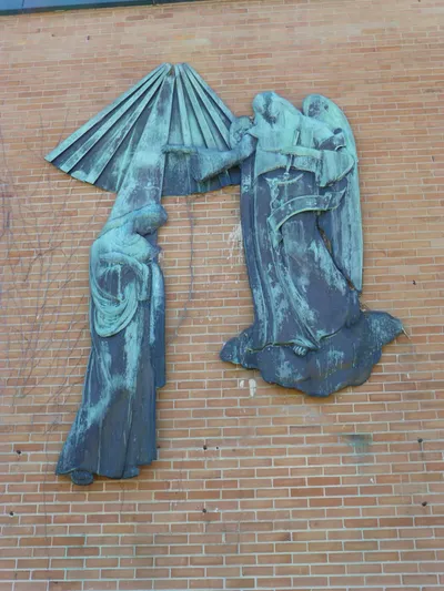 Relief on former school building.