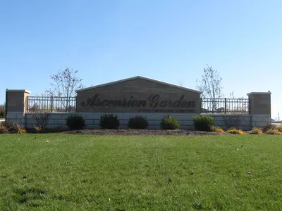 Cemetery sign.