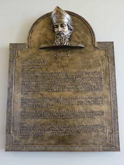 St. Patrick plaque.