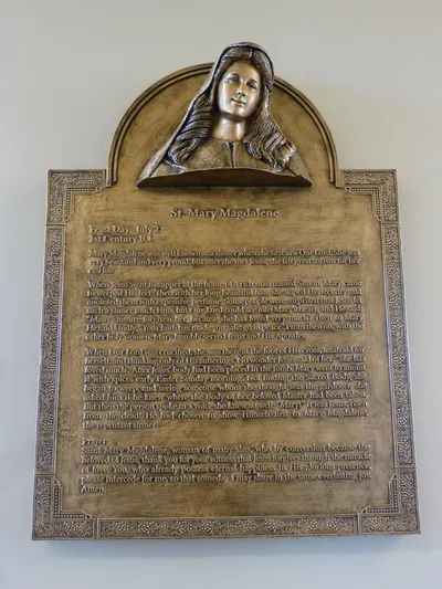St. Mary Magdanele plaque.