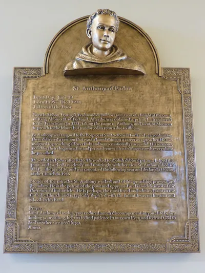 St. Anthony plaque.