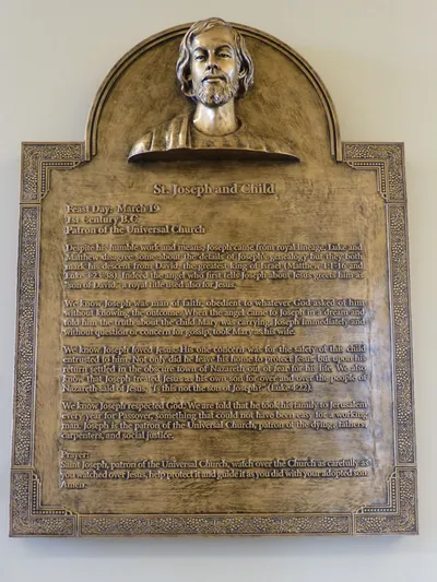 St. Joseph plaque.
