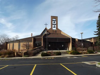 Exterior of church.