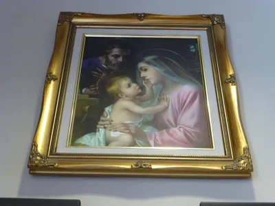 Painting of the holy family.