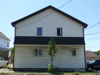 First church, front. Today it's used as apartments.