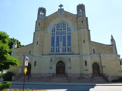 Front of the church.