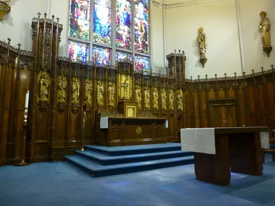 Sanctuary seen from angle.
