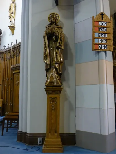Sacred heart statue.