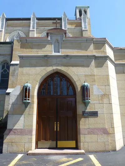 Side entrance.