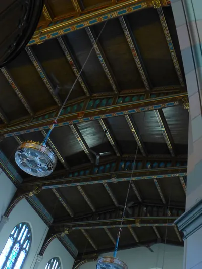 Designs on the ceiling.