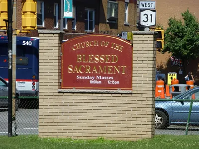 Church sign.