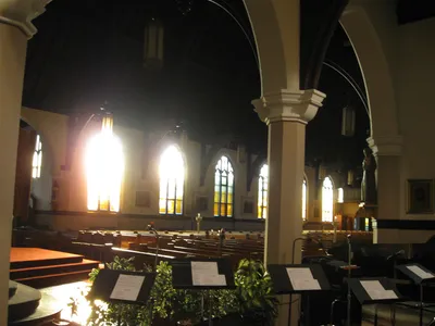 Back of the church.