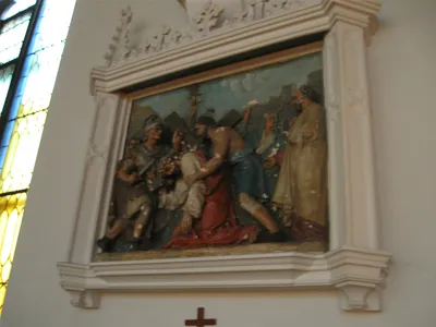 Statue of Christ near entrance.
