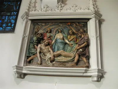 Baptism of Jesus statue.