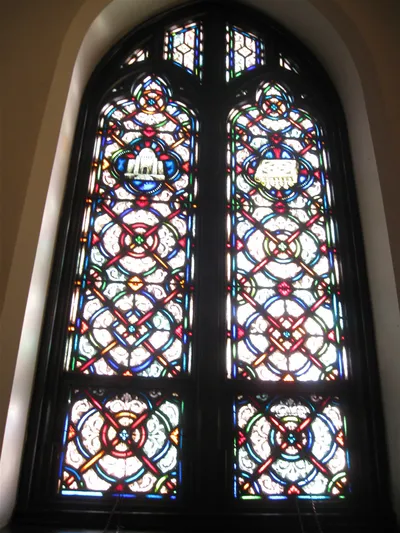 WW2 memorial plaque in narthex.