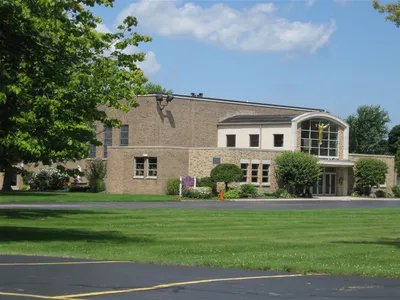 Exterior seen from left angle.