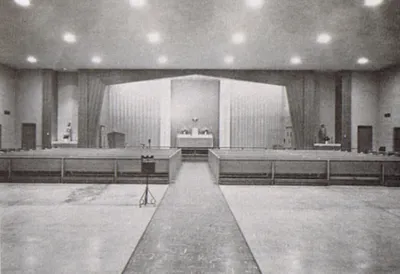 Original layout of Christ the King church, 1957.