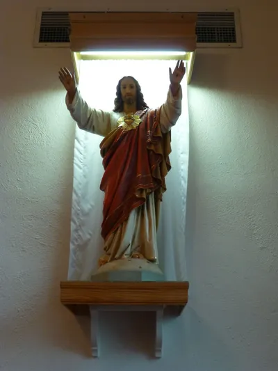 Sacred heart statue.