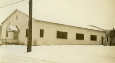 Old photograph of exterior.