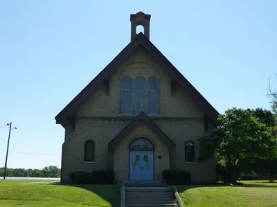 Front of the church.