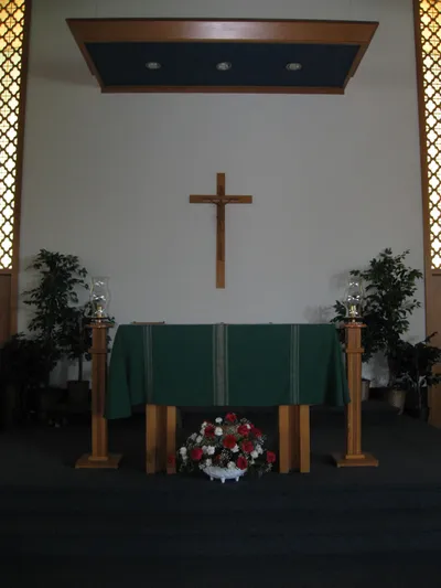 Back of the church (can be extended into parish hall for overflow).