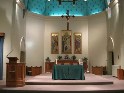 Sanctuary, lit up.