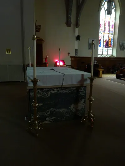 Altar seen from side.