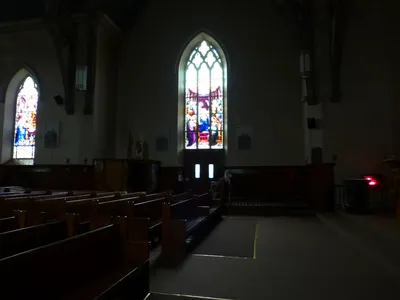 Front left corner.
