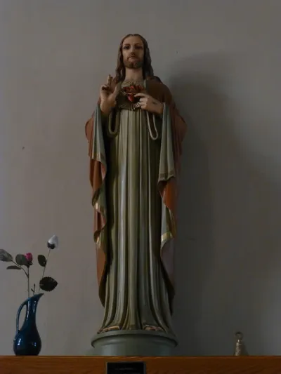 Sacred heart statue.
