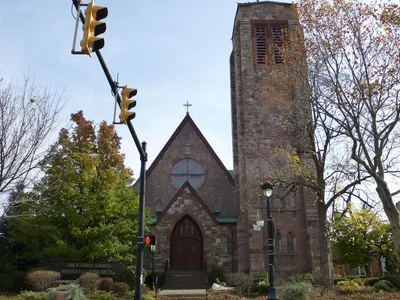 Front of the church.
