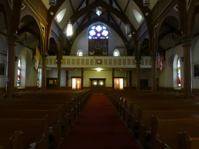 Back of the church.