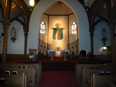 Front of the church.