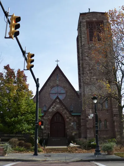 Front of the church.