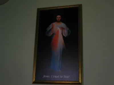 Divine Mercy painting.
