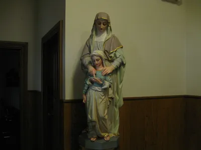 Statue of St. Anne in the narthex.