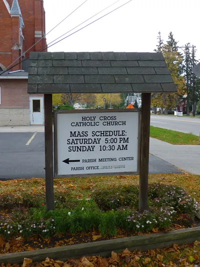 Church sign.