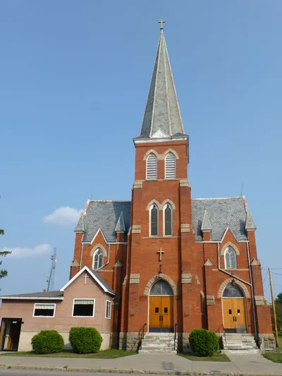 Front of the church.