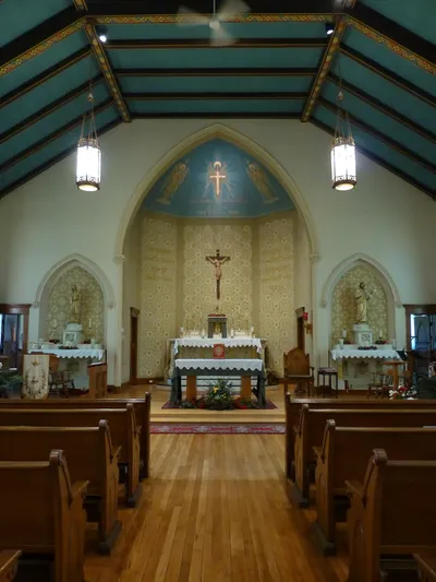 Front of the church.
