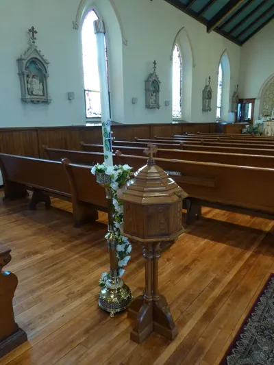 Baptismal font.