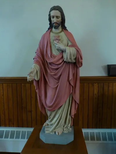 Sacred Heart statue.