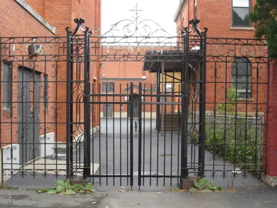 Gate leading to the school.