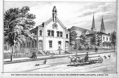 Illustration of of Holy Family school.